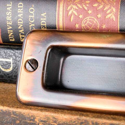 #50558 Antique Japanned Brass Window Sash Lift image 3