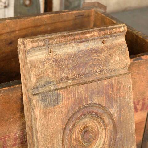 #50560 Antique Wood Rosette Interior Trim Block image 5