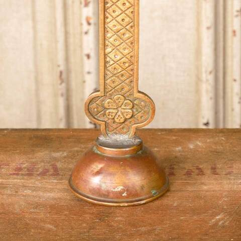 #50573 Vintage Brass Cross Finial image 2
