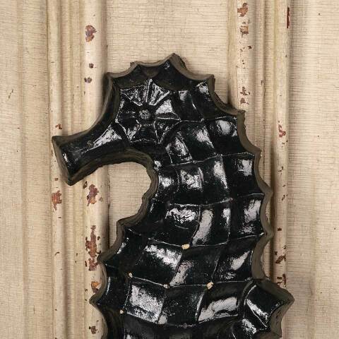 #50585 Vintage Cast Plaster Seahorse Wall Hanging image 2