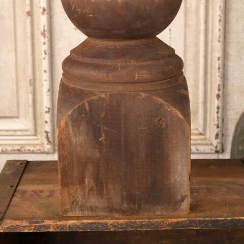 #50598 Antique Wood Staircase Newel Post Finial image 4