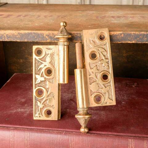 #50614 Ornate Solid Bronze Lift Off Door Hinge image 6