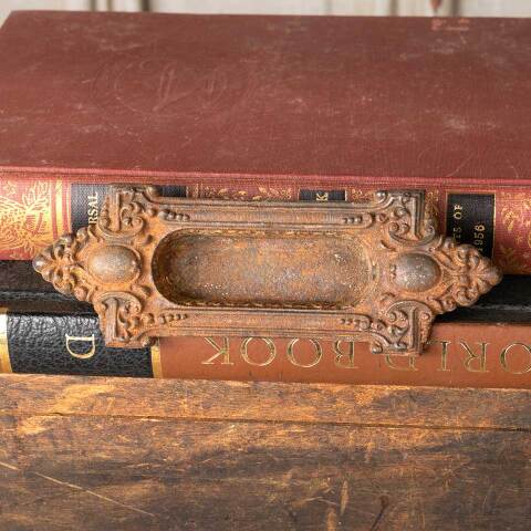 #50622 Antique Ornate Cast Iron Window Sash Lift image 2