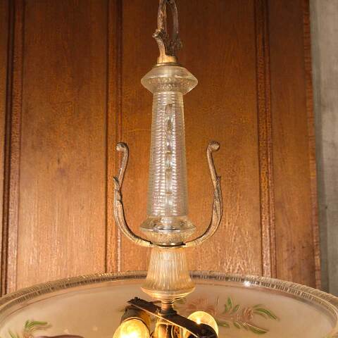 #50652 Antique 2 Bulb Chandelier Light Fixture image 5