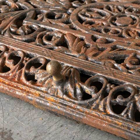 #50713 Antique Ornate Cast Iron Hinged Stove Top image 3