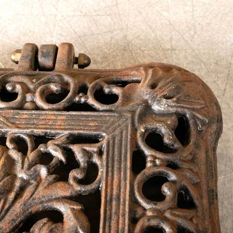 #50713 Antique Ornate Cast Iron Hinged Stove Top image 7