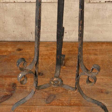 #50744 Vintage Wrought Iron Tripod Plant Stand image 4