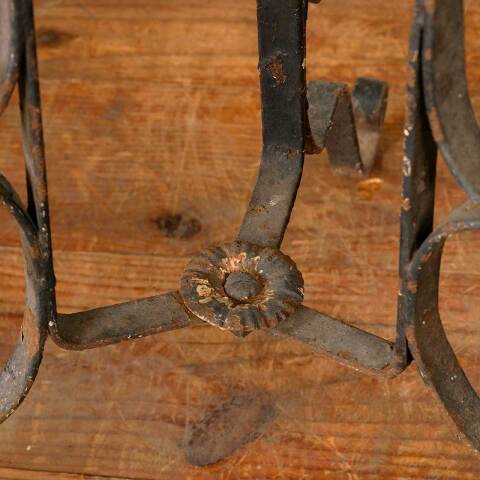 #50744 Vintage Wrought Iron Tripod Plant Stand image 7
