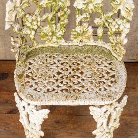 #50773 Vintage Cast Iron Garden Patio Chair image 4