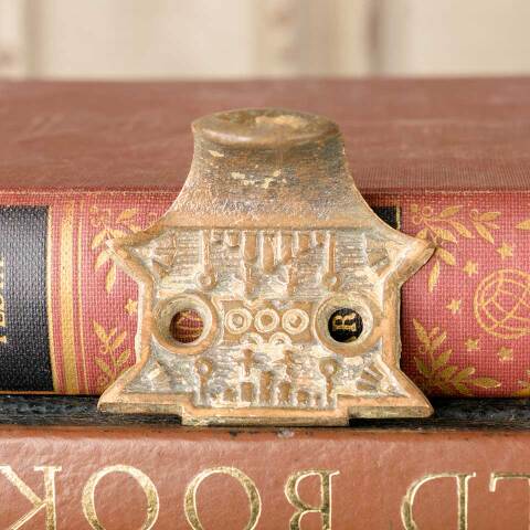 #50784 Antique Brass Window Sash Finger Lift image 5