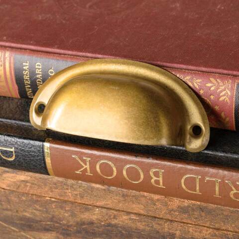 #50788 Antique Brass Drawer Bin Pull Handle image 2