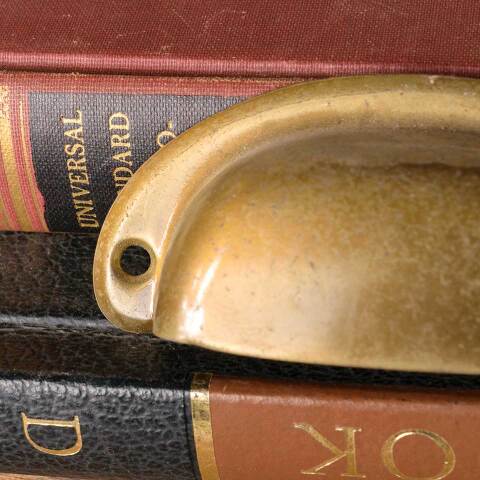 #50788 Antique Brass Drawer Bin Pull Handle image 6