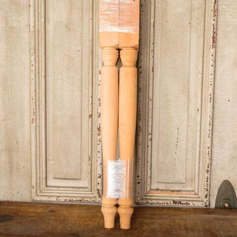 #50824 Set of 4 Turned Pine Wood Table Legs image 5