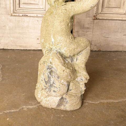 #50825 Vintage Cast Concrete Garden Fountain Statue image 6