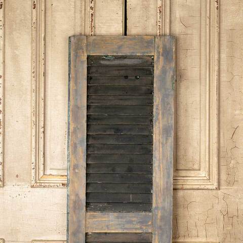 #50829 Antique Exterior Louvered Wood Shutter image 5