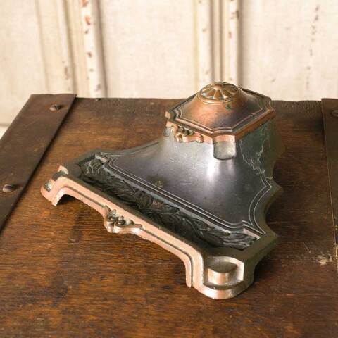 #50848 Vintage Ornate Brass GERMANY Inkwell image 2