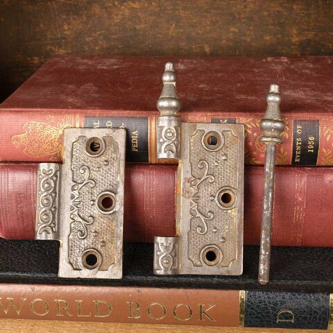 #50872 3" Antique Cast Iron Door Hinge Hardware image 4