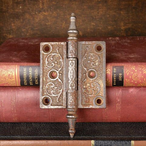 #50874 3" Antique Cast Iron Door Hinge Hardware image 2