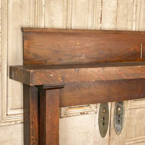 #50899 58x54 Salvaged Antique Oak Fireplace Mantel image 2