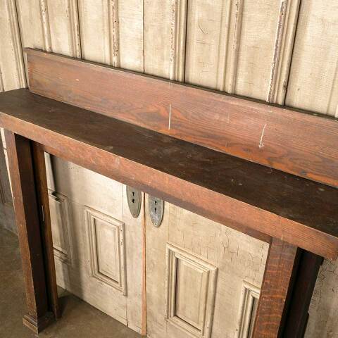 #50899 58x54 Salvaged Antique Oak Fireplace Mantel image 5