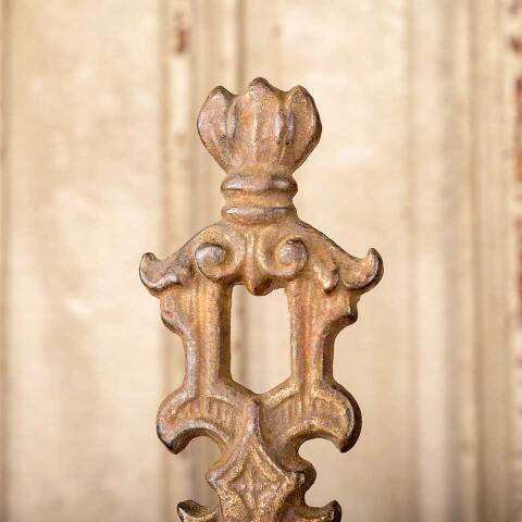 #50947 Antique Ornate Cast Iron Lamp Shade Finial image 2