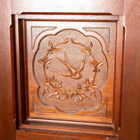 #51022 Salvaged Walnut Dry Bar with Antique Panels image 4