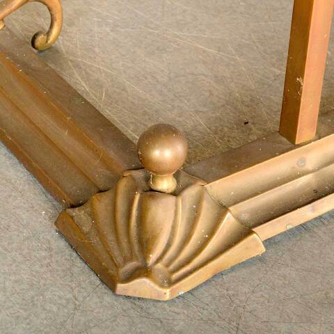 #51041 Salvaged Antique Brass Fireplace Fender image 6