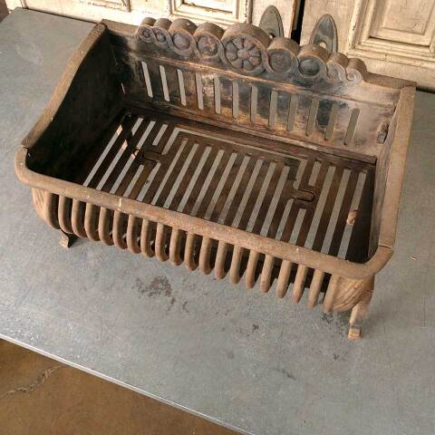 #51046 Antique Cast Iron Fireplace Log Holder Basket image 4