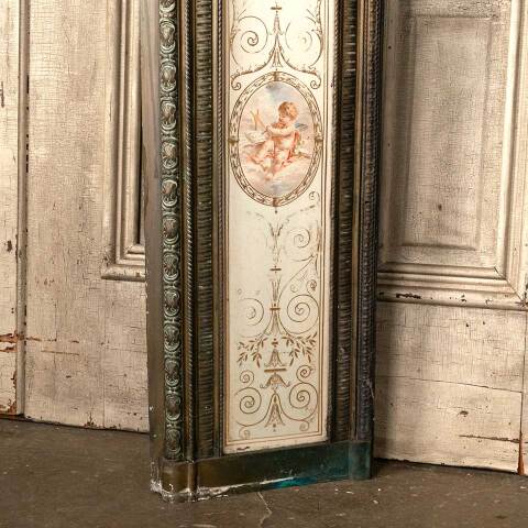 #51049 Antique Brass and Tile Fireplace Surround image 3