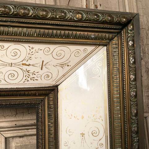 #51049 Antique Brass and Tile Fireplace Surround image 5