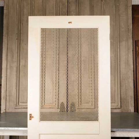 #51052 34x79 Wood Door w/ Metal Wire Screen Panel image 5