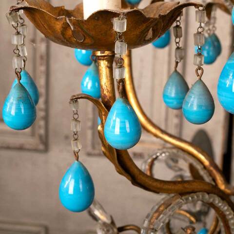 #51087 Salvaged 3 Bulb Chandelier Light Fixture image 6