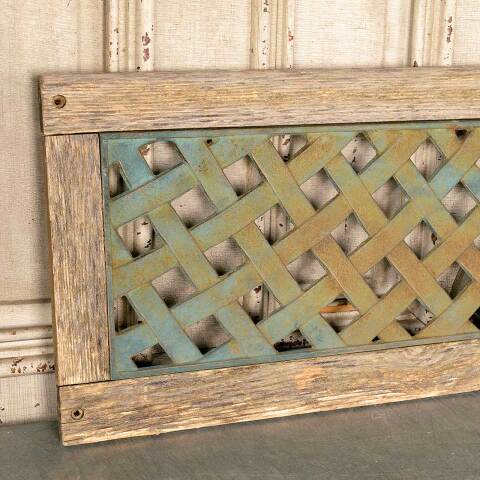 #51149 Wood and Cast Iron Garden Bench Seat Back image 2