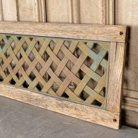 #51149 Wood and Cast Iron Garden Bench Seat Back image 4