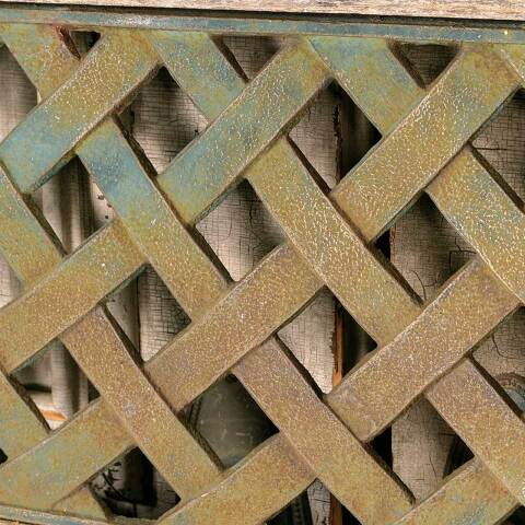 #51149 Wood and Cast Iron Garden Bench Seat Back image 3