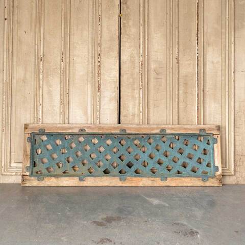 #51149 Wood and Cast Iron Garden Bench Seat Back image 5