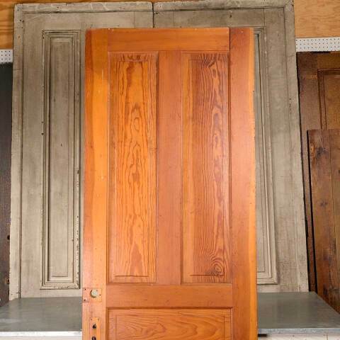#51190 32x90 Antique 5 Panel Pine Interior Door image 6
