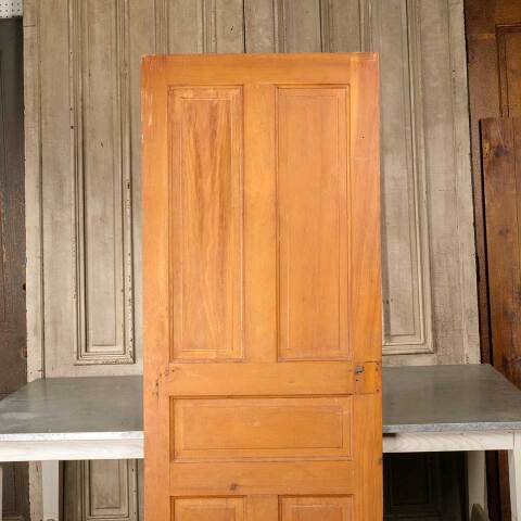 #51194 28x77 Antique 5 Panel Pine Interior Door image 2