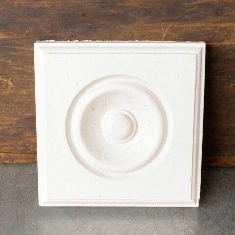 #51207 Salvaged Painted Wood Rosette Trim Block image 3
