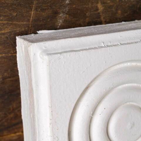 #51209 Salvaged Small Wood Rosette Trim Block image 3