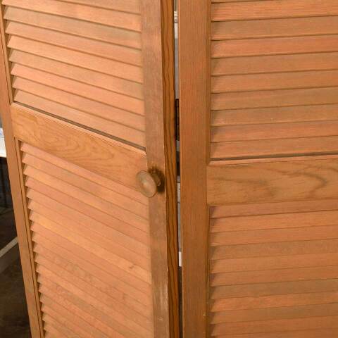 #51213 35x80 Salvaged Louvered Wood Bifold Doors image 4