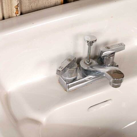 #51220 Antique Porcelain Wall Mount Bathroom Sink image 3