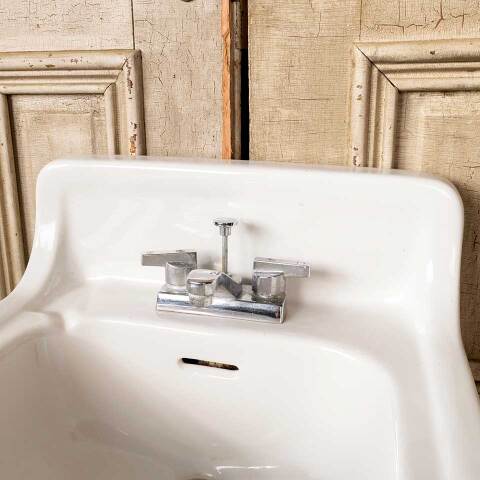 #51220 Antique Porcelain Wall Mount Bathroom Sink image 6