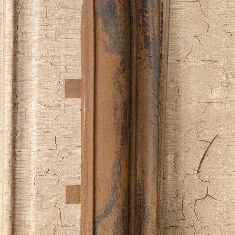 #51284 Antique Arched Top Metal Fireplace Surround image 5