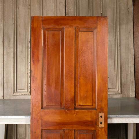 #51293 30x72 Salvaged Antique 4 Panel Interior Door image 2