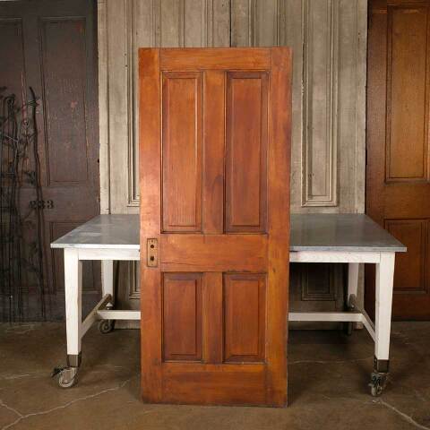 #51293 30x72 Salvaged Antique 4 Panel Interior Door image 4