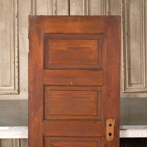 #51294 24x62 Salvaged Antique 4 Panel Interior Door image 2