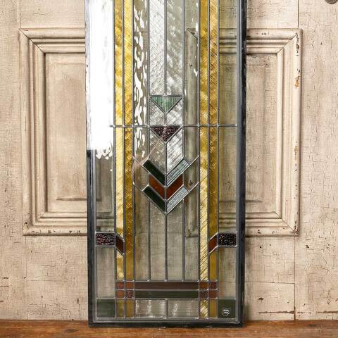 #51309 Salvaged Prairie Style Stained Glass Panel image 3