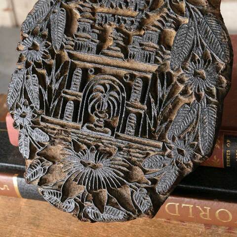 #51455 Antique Wood  Block Textile Stamp image 3