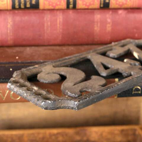 #51475 Antique Cast Iron 247 House Address Plaque image 7